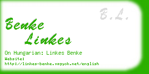 benke linkes business card